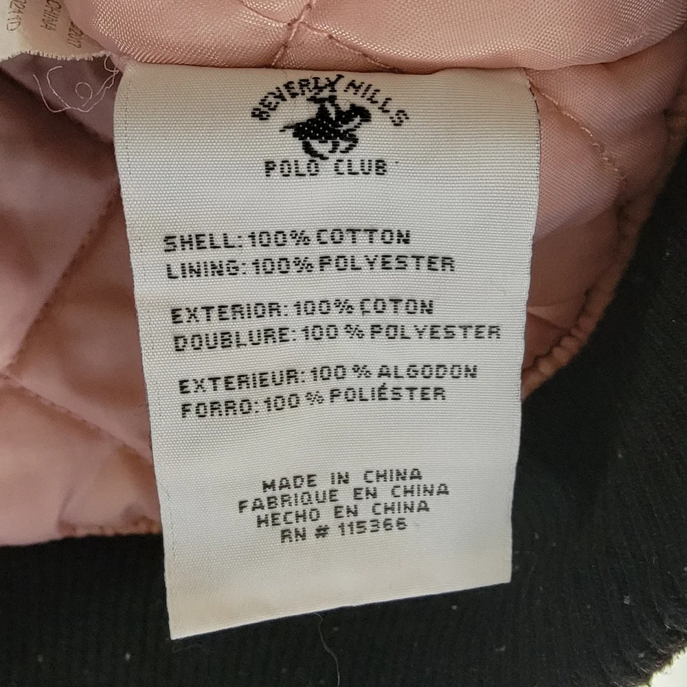 Beverly Hills Polo Club Camo bomber jacket with front snap button pocket Medium